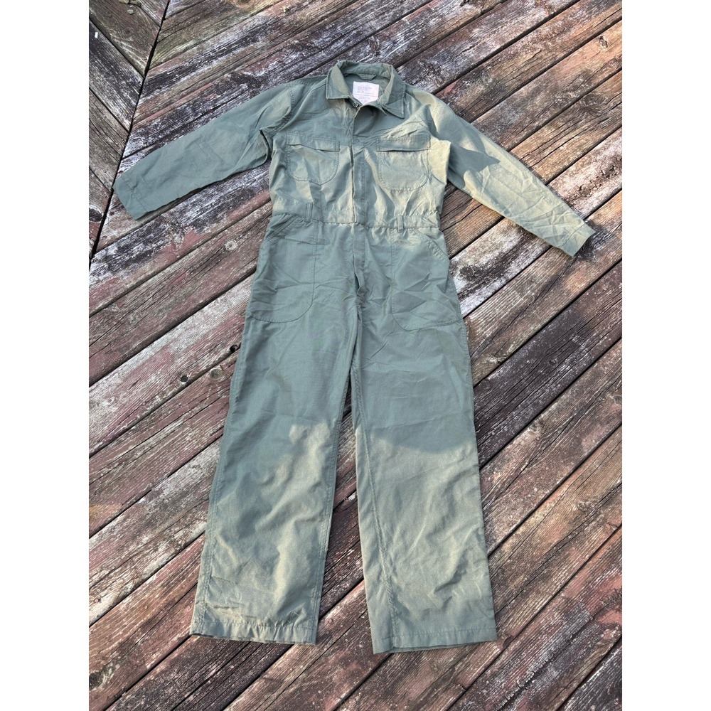 Military Coverall Flyers Mens 42 R Green FR Flame Fire Resistant Summer